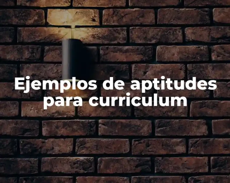 Ejemplos de aptitudes para curriculum
