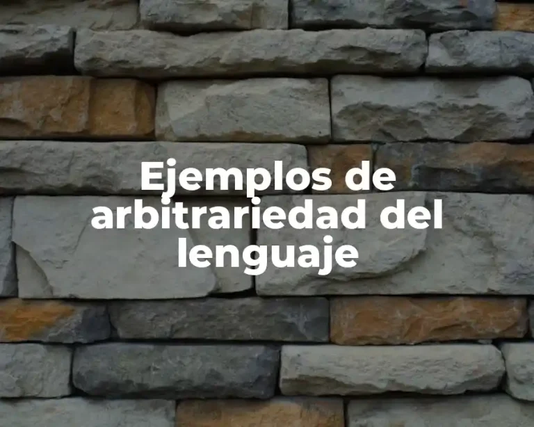 Ejemplos de arbitrariedad del lenguaje