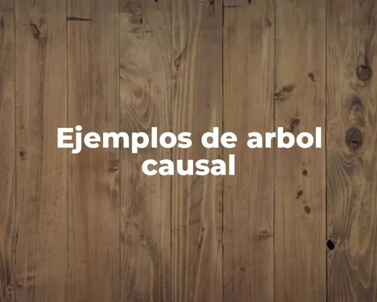 Ejemplos de arbol causal