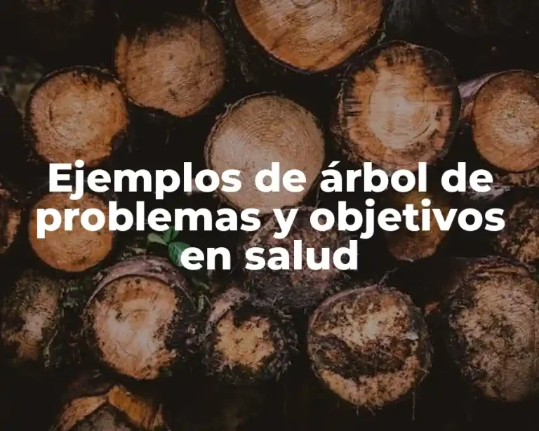 Ejemplos de árbol de problemas y objetivos en salud
