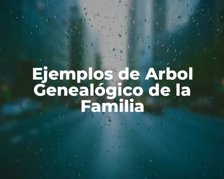 Ejemplos de Arbol Genealógico de la Familia