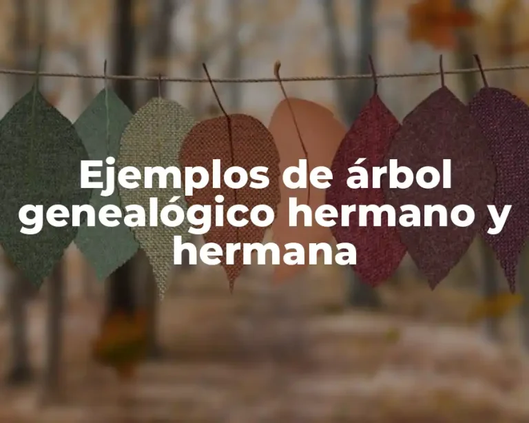 Ejemplos de árbol genealógico hermano y hermana