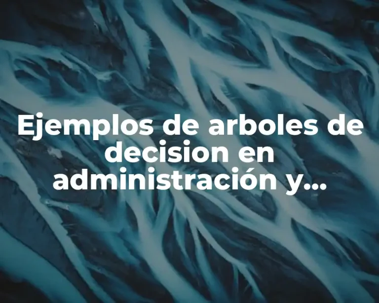 Ejemplos de arboles de decision en administración y Significado
