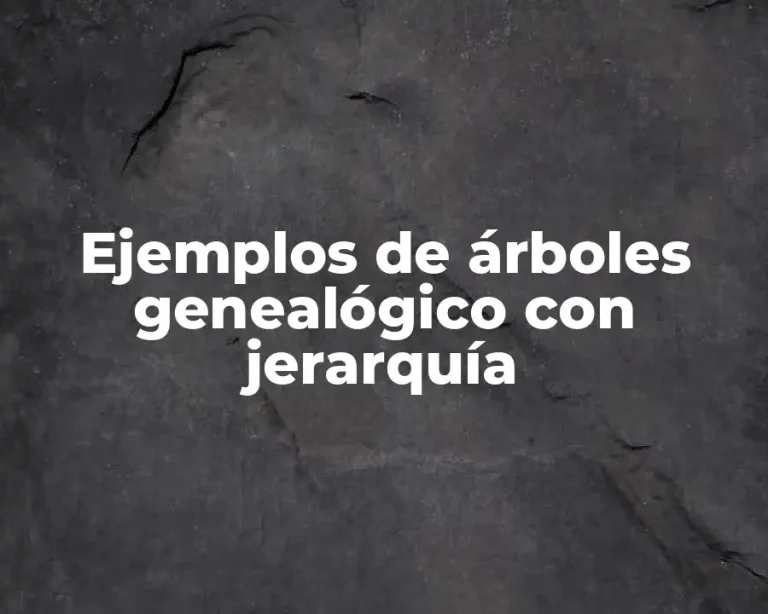 Ejemplos de árboles genealógico con jerarquía