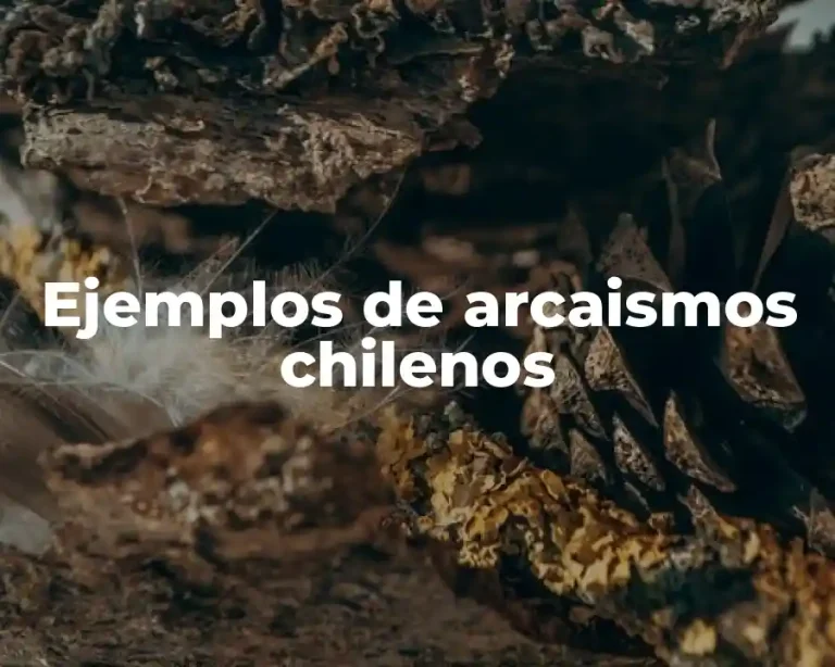Ejemplos de arcaismos chilenos