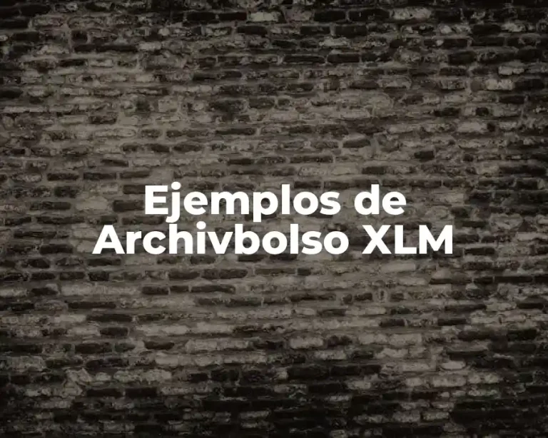 Ejemplos de Archivbolso XLM