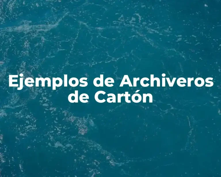 Ejemplos de Archiveros de Cartón