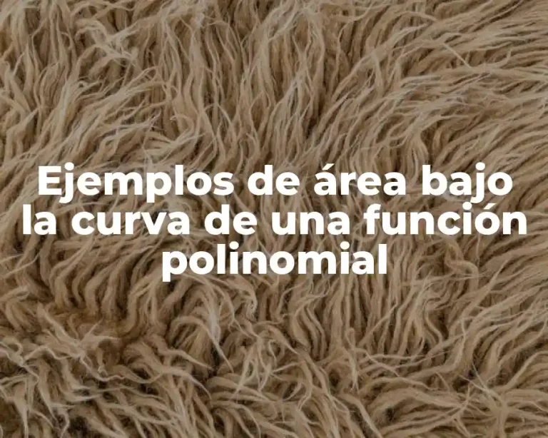 Ejemplos de área bajo la curva de una función polinomial