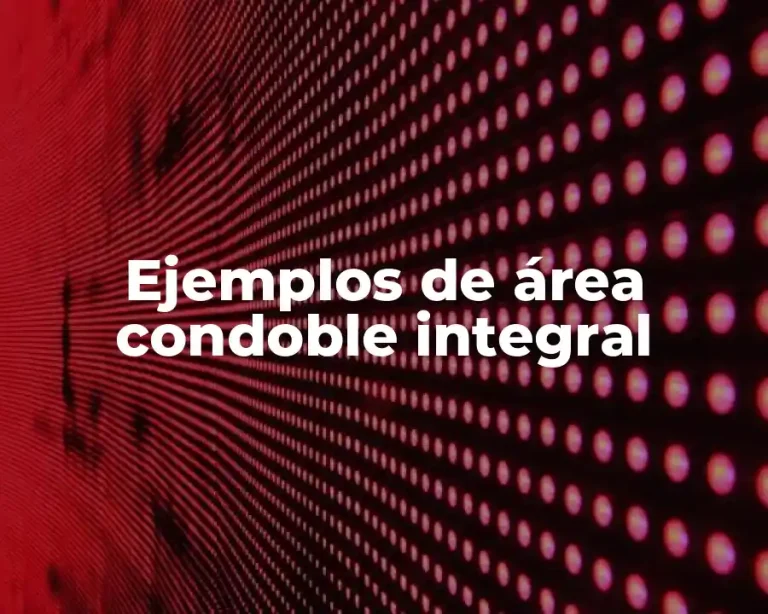Ejemplos de área condoble integral