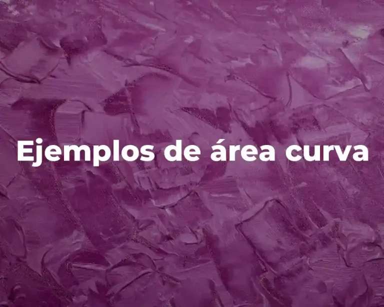 Ejemplos de área curva