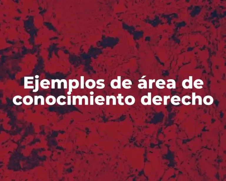 Ejemplos de área de conocimiento derecho