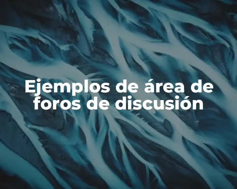 Ejemplos de área de foros de discusión