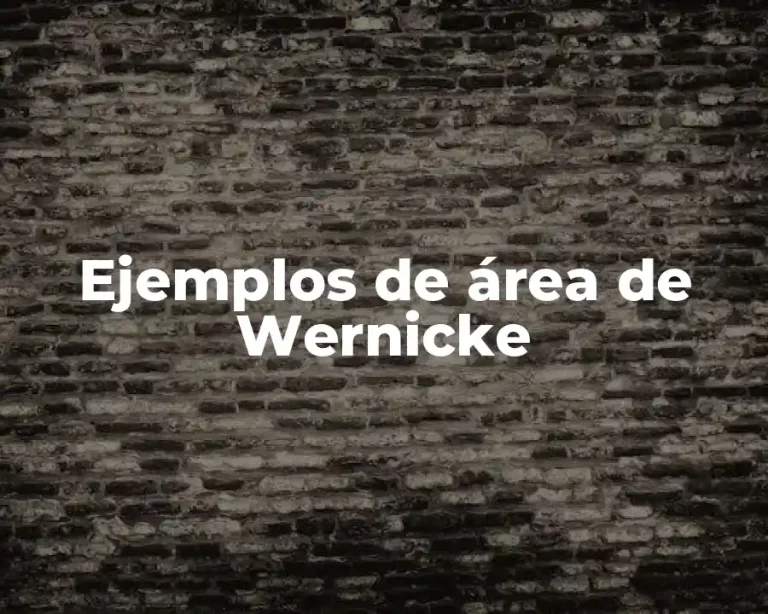 Ejemplos de área de Wernicke