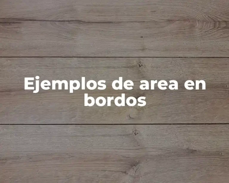 Ejemplos de area en bordos