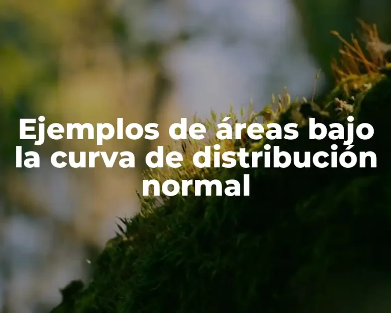 Ejemplos de áreas bajo la curva de distribución normal