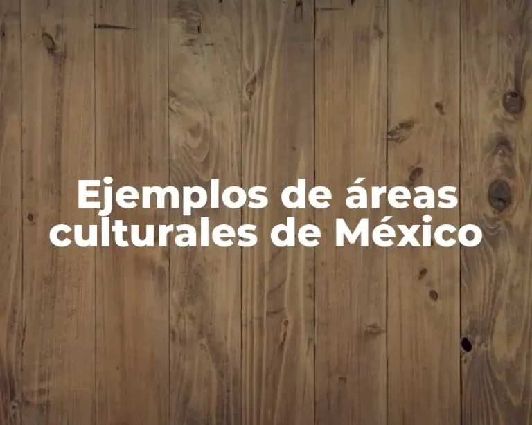 Ejemplos de áreas culturales de México
