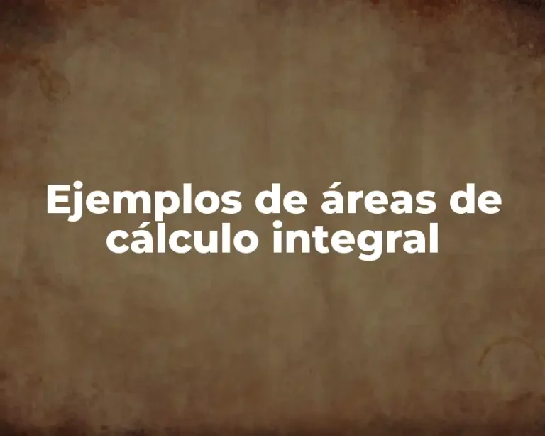 Ejemplos de áreas de cálculo integral