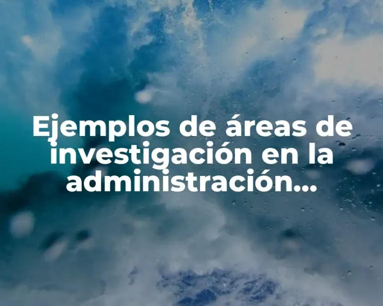 Ejemplos de áreas de investigación en la administración educativa y Significado