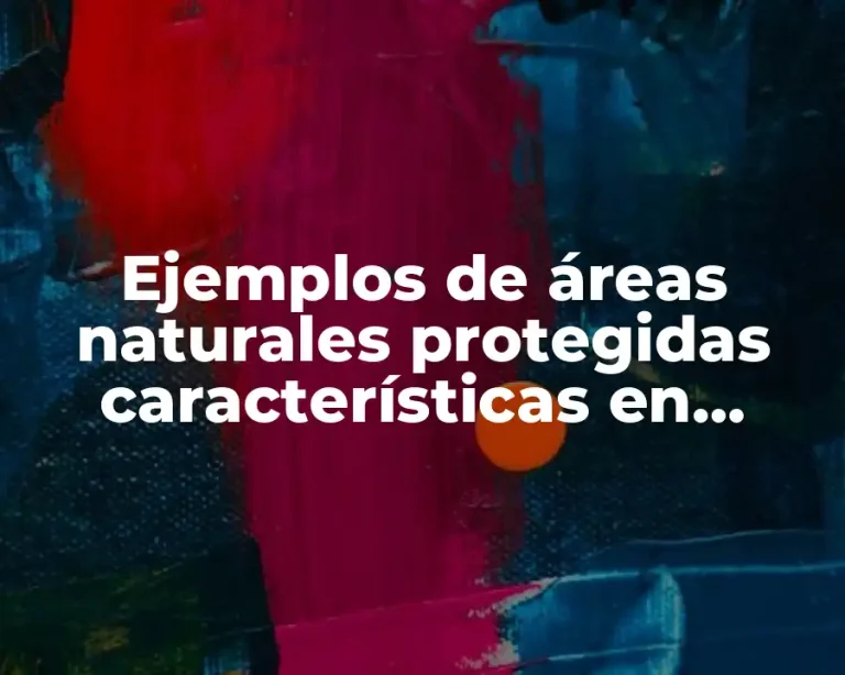 Ejemplos de áreas naturales protegidas características en general