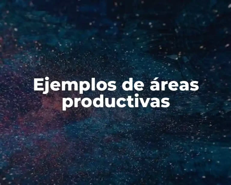 Ejemplos de áreas productivas