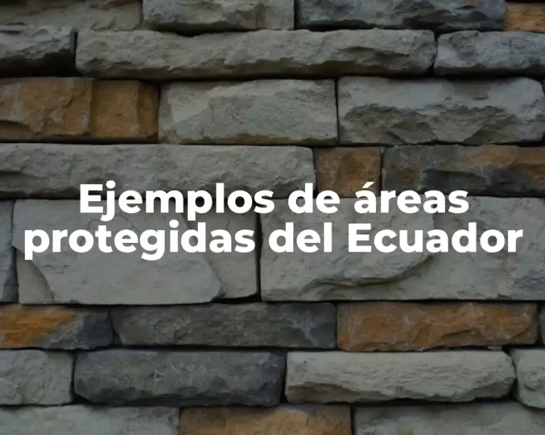 Ejemplos de áreas protegidas del Ecuador