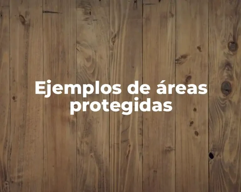 Ejemplos de áreas protegidas