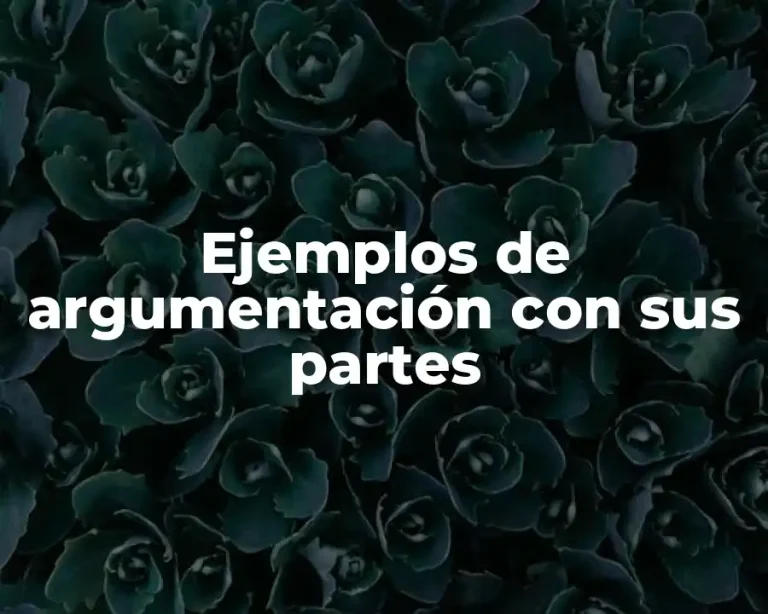 Ejemplos de argumentación con sus partes