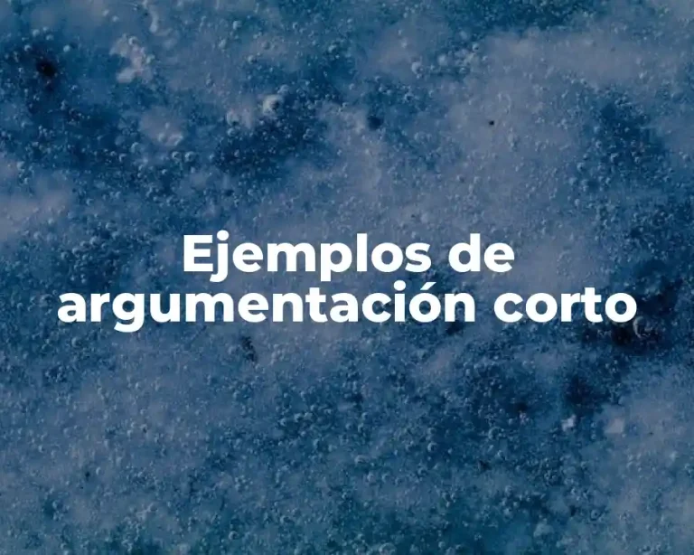 Ejemplos de argumentación corto