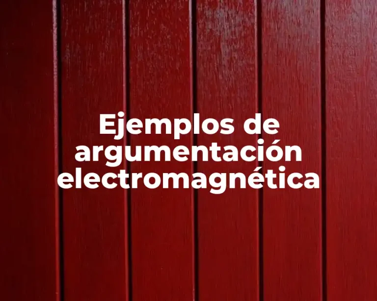 Ejemplos de argumentación electromagnética