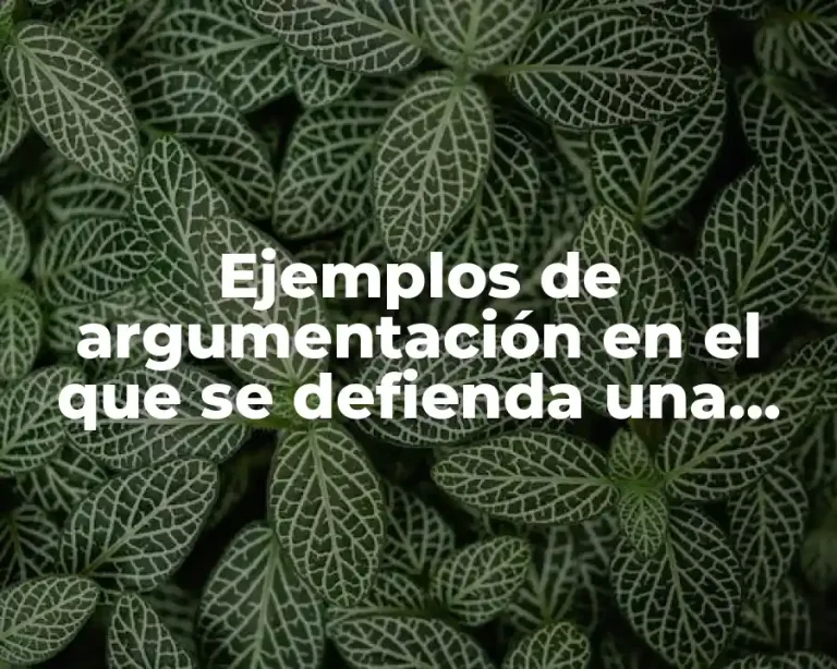 Ejemplos de argumentación en el que se defienda una creencia