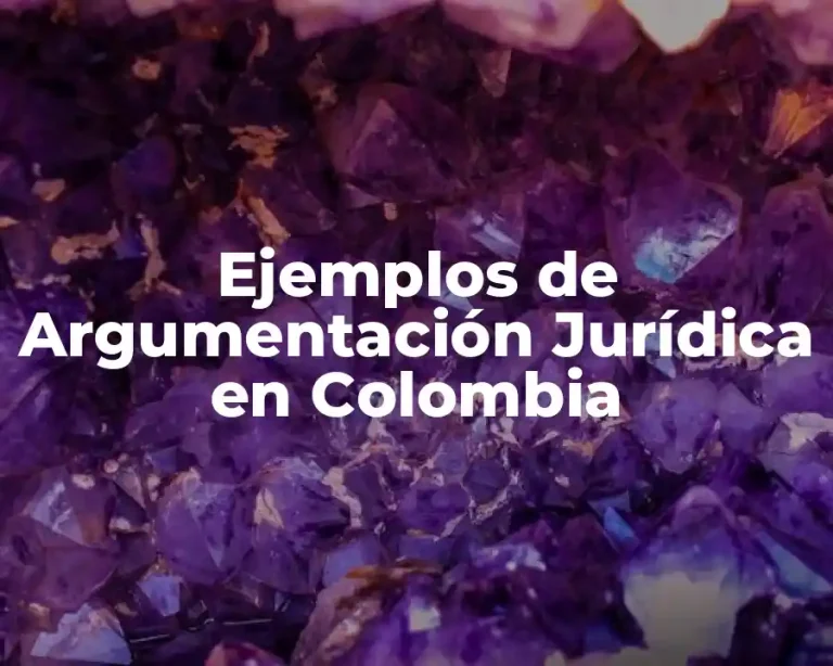 Ejemplos de Argumentación Jurídica en Colombia