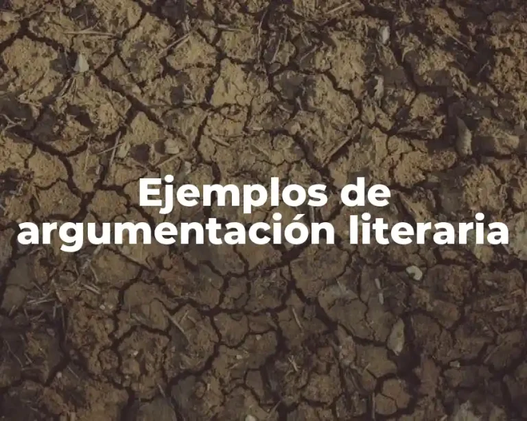 Ejemplos de argumentación literaria
