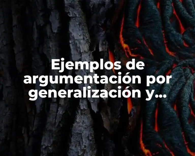 Ejemplos de argumentación por generalización y Significado