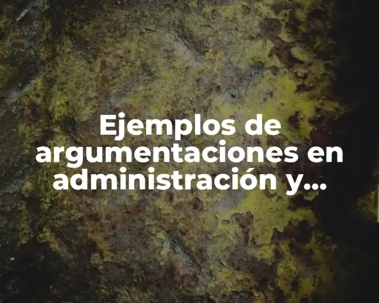 Ejemplos de argumentaciones en administración y Significado