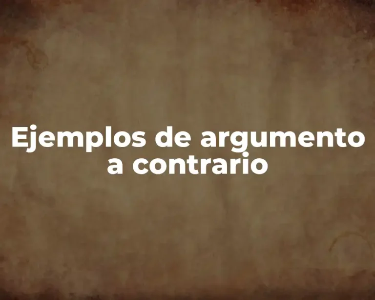 Ejemplos de argumento a contrario