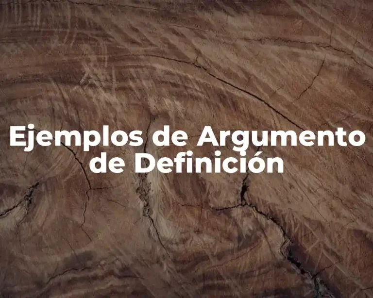 Ejemplos de Argumento de Definición