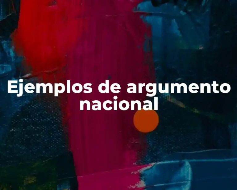 Ejemplos de argumento nacional
