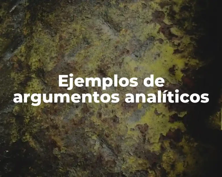 Ejemplos de argumentos analíticos