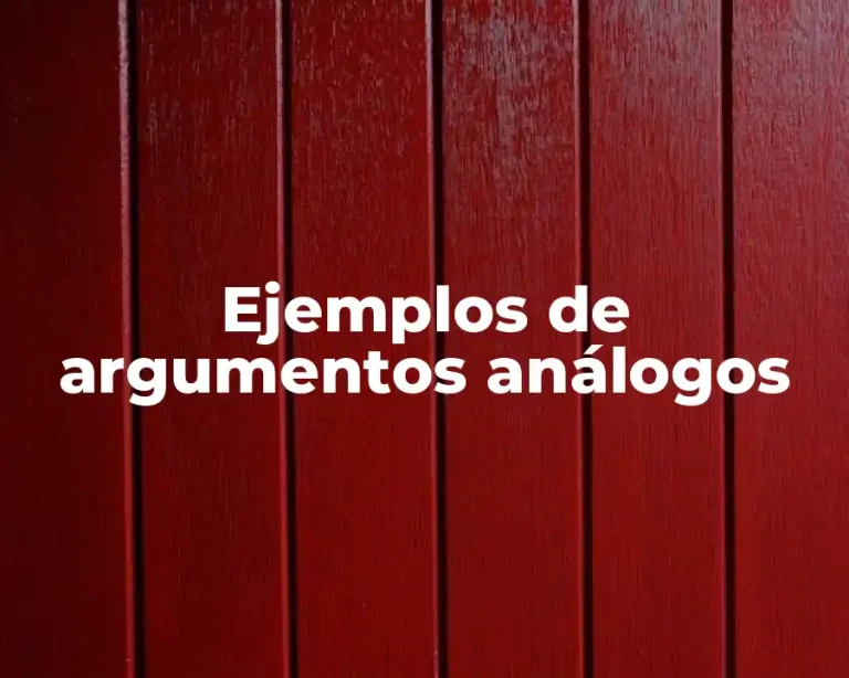 Ejemplos de argumentos análogos