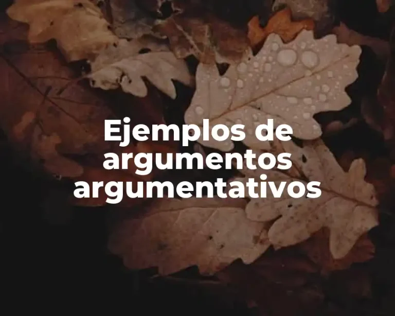 Ejemplos de argumentos argumentativos
