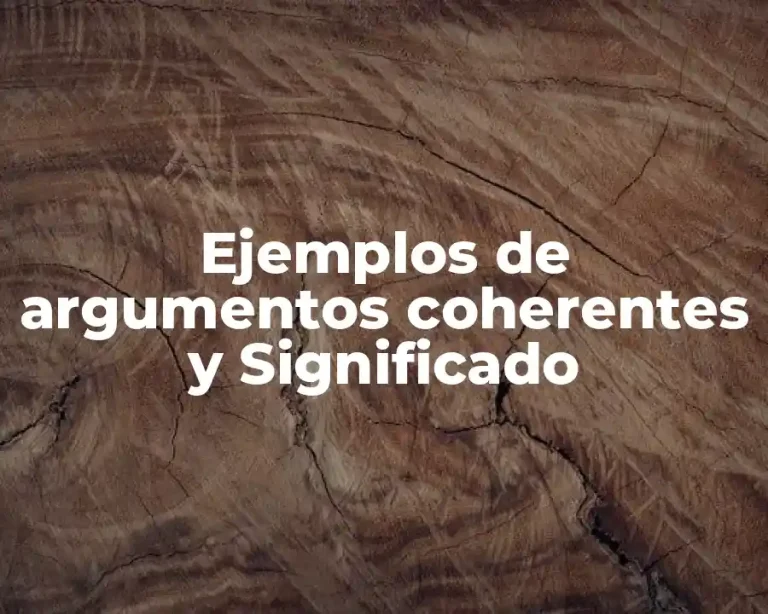 Ejemplos de argumentos coherentes y Significado