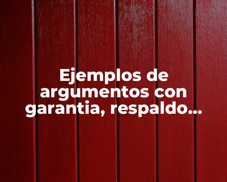 Ejemplos de argumentos con garantia, respaldo, reserva y modalizador