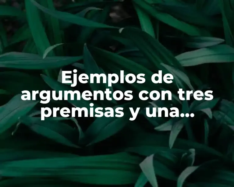 Ejemplos de argumentos con tres premisas y una conclusión