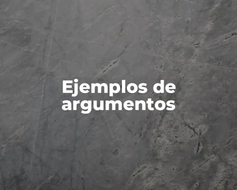 Ejemplos de argumentos