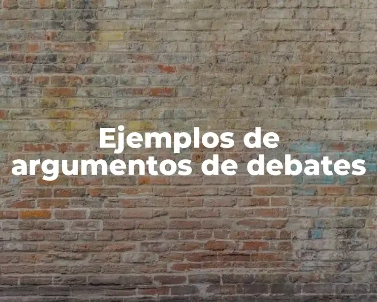 Ejemplos de argumentos de debates