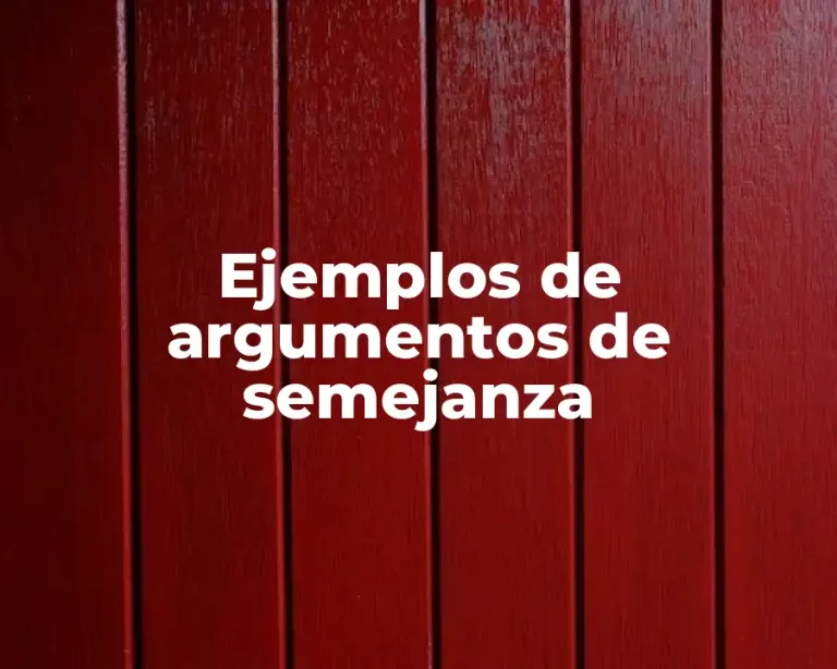 Ejemplos de argumentos de semejanza
