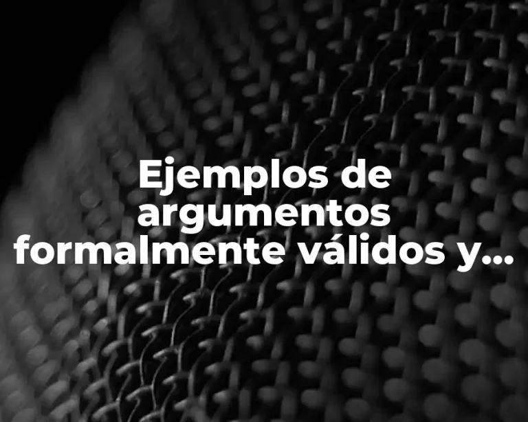 Ejemplos de argumentos formalmente válidos y Significado