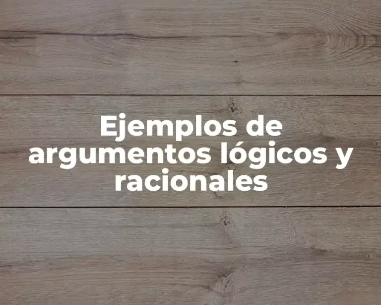 Ejemplos de argumentos lógicos y racionales
