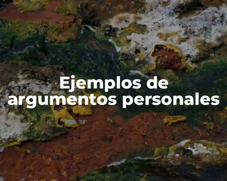 Ejemplos de argumentos personales