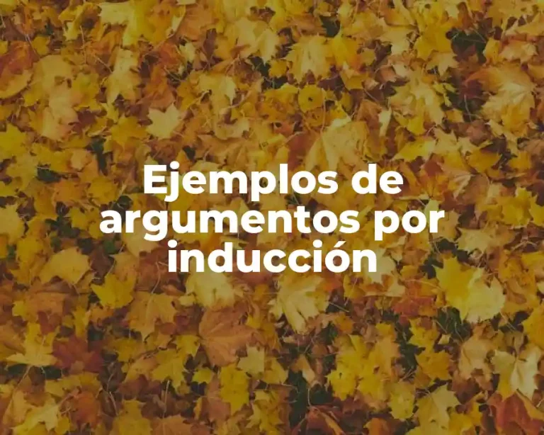 Ejemplos de argumentos por inducción